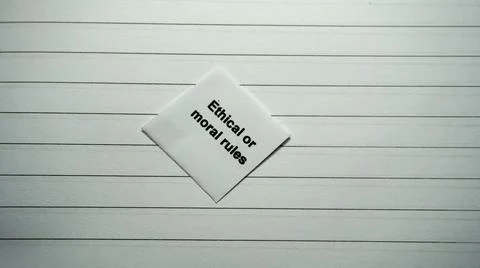 Ethical or moral Rules Stock Photos