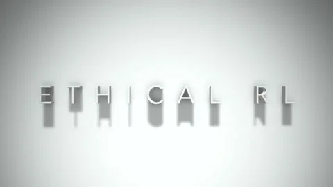 Ethical rl 3D title animation with shadows on a white background Stock Footage 297205416