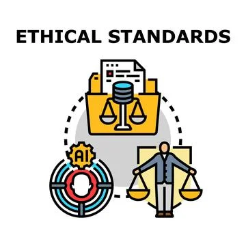 Ethical standards balancing artificial intelligence and regulation Stock Illustration