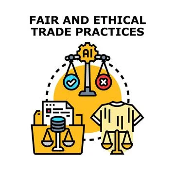 Ethical trade practices and fair global business standards Stock Illustration