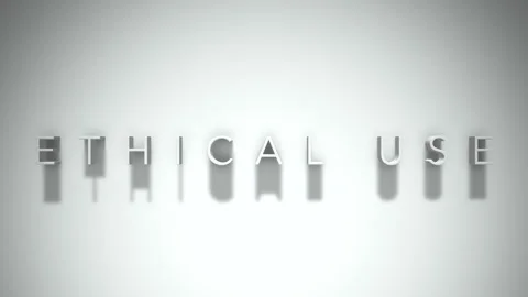 Ethical use 3D title animation with shadows on a white background Stock Footage 297075573