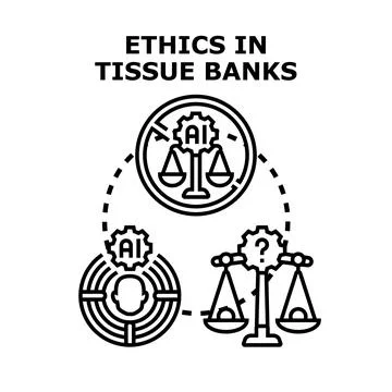 Ethics and artificial intelligence in medical research Stock Illustration