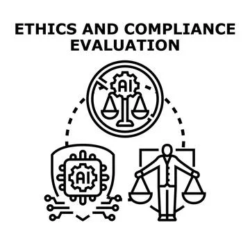 Ethics and compliance evaluating artificial intelligence bias イラスト素材