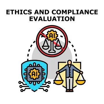 Ethics and compliance evaluating artificial intelligence bias Stockillustratie