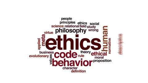 Ethics animated word cloud. Flying words. Stock Footage 69189622