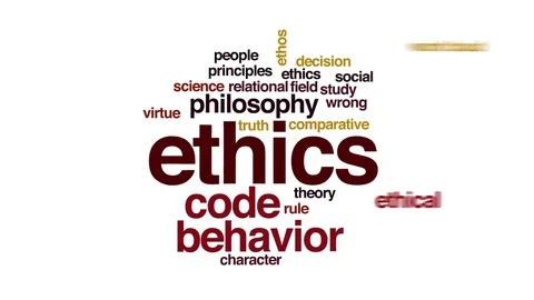 Ethics animated word cloud Stock Footage 69189336