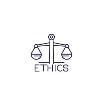Ethics, line icon Illustrazione stock
