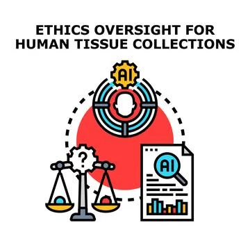 Ethics oversight for human tissue collections and ai review Illustrazione stock