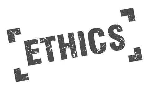 Ethics stamp. ethics square grunge sign. ethics Stock Illustration