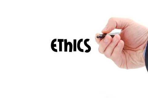 Ethics text concept Stock Photos