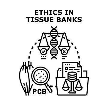 Ethics in tissue banking ensuring responsible biological material management Stock Illustration