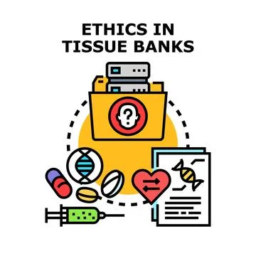 Ethics in tissue banking with medical research data Stock Illustration