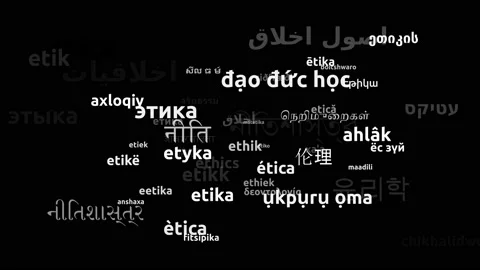 Ethics Translated in 59 Worldwide Languages Endless Looping 3d Zooming Wordcl Stock Footage 145200122