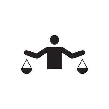 Ethics vector icon logo design Illustrazione stock