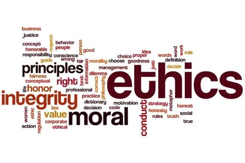 Ethics word cloud イラスト素材