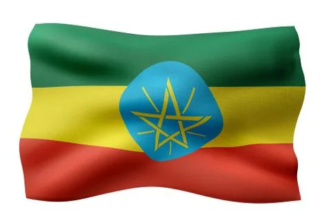 Ethiopia 3d flag Stock Illustration