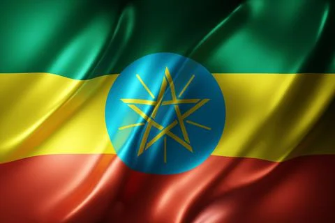 Ethiopia 3d flag Stock Illustration