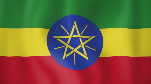 Ethiopia animated flag. Seamless loop. 4K 스톡 동영상 145439228