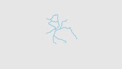 Ethiopia Country Line Map Self Drawing Animated Overlay, Alpha 4K 스톡 동영상 340290739