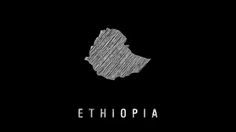 Ethiopia country map scribble drawing animation Stock Footage 328314081