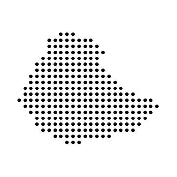 Ethiopia dotted vector map Stock Illustration