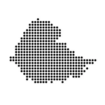 Ethiopia dotted vector map Stockillustratie