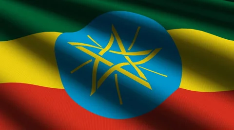 Ethiopia flag close up Stock Footage 5088700