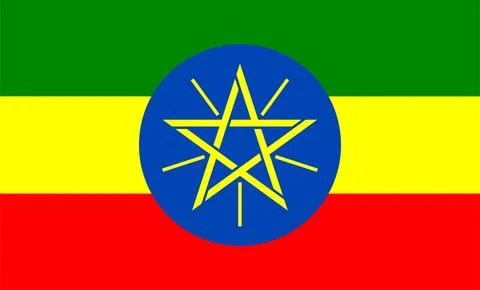 Ethiopia Flag Design Stock Illustration