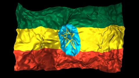 Ethiopia flag Stock Footage 110805785