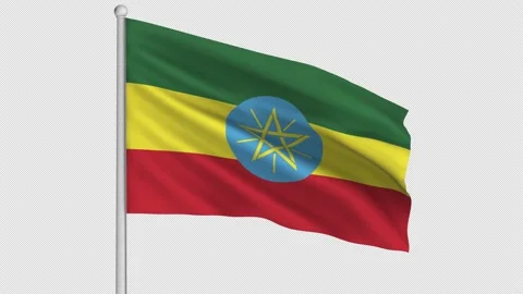 Ethiopia Flag Video stock 210872508