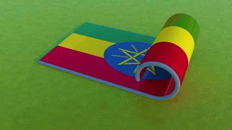Ethiopia Flag Stock Footage 256978181