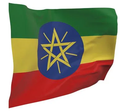 Ethiopia flag isolated Stock Illustration