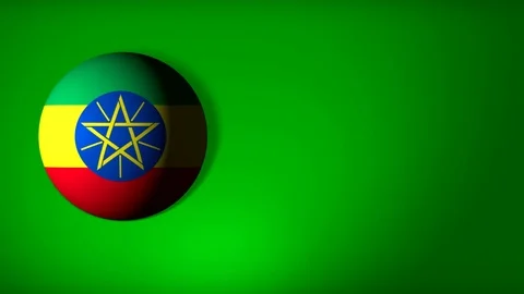 Ethiopia flag in the shape of a ball to roll Video stock 80891546
