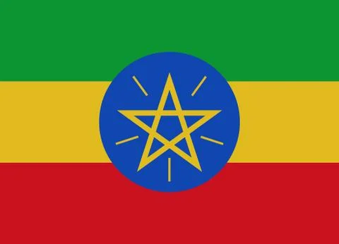 Ethiopia flag vector 스톡 일러스트