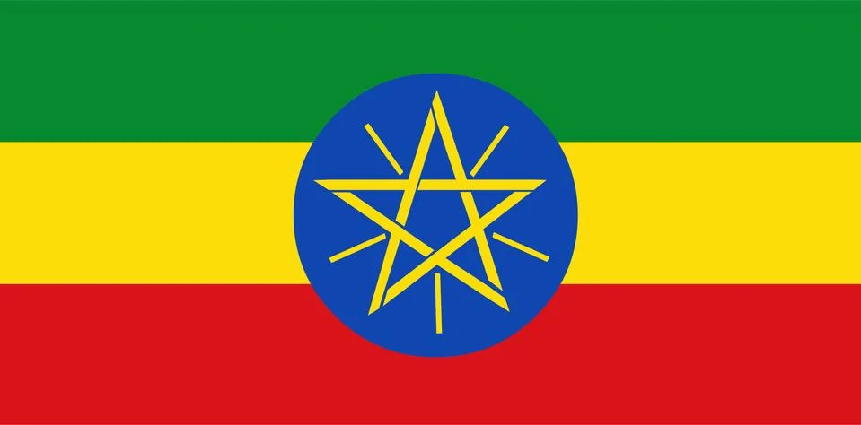 Ethiopia flag vector Stock Illustration