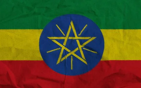 Ethiopia Flag Waving Background Image Stock Photos