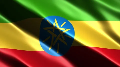 Ethiopia flag waving in the wind Vídeos de archivo 348682794