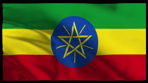 Ethiopia Flag Wavy Animation | Eastern Africa Stock Footage 303700339