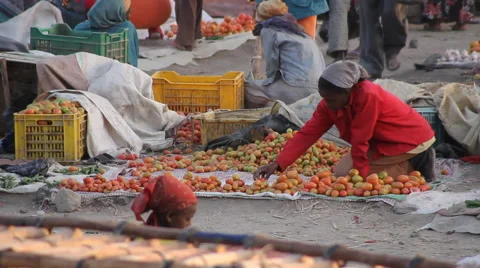 Ethiopia Fruit Lady Stock Footage 52064180