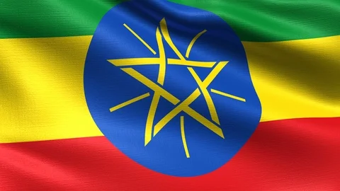Ethiopia Looping Flag 4K, Seamless looping with highly detailed fabric texture Stock Footage 106508669