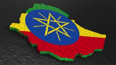 Ethiopia map 3d. 3d map of Ethiopia. Stock Footage 272471232