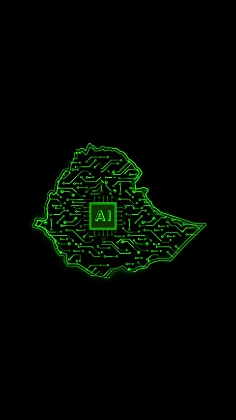 Ethiopia Map AI Chipset Technology Opener Stock-Footage 337171551