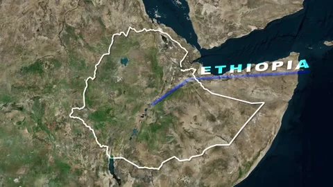 Ethiopia Map Animation Video stock 273307540