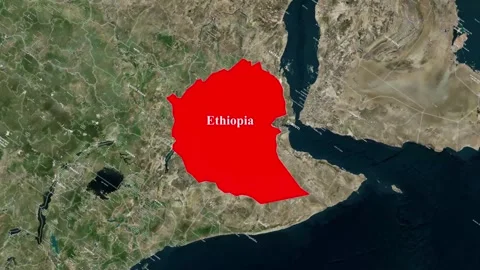 Ethiopia Map Animation – Highlighted Location on Africa Map Stock Footage 344762009