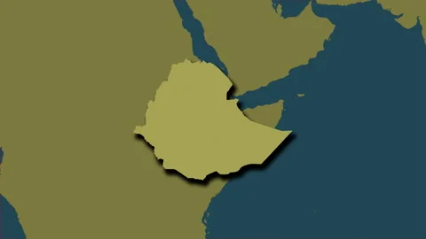 Ethiopia map - extract. Shadow. Pattern. Stock Footage 148169378