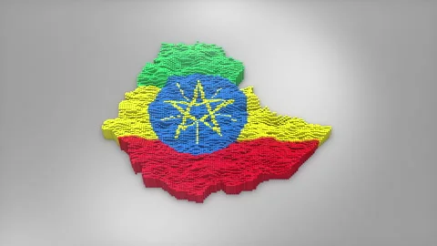 Ethiopia Map with Flag Intro Background Stock-Footage 315161563