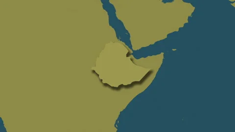 Ethiopia map - glide. Shadow. Pattern. Stock Footage 176821190