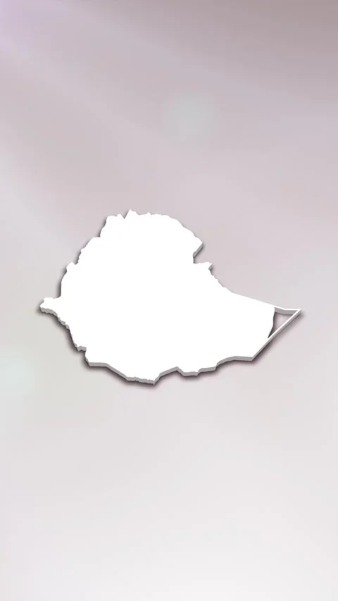 Ethiopia Map Intro Stock Footage 261659943