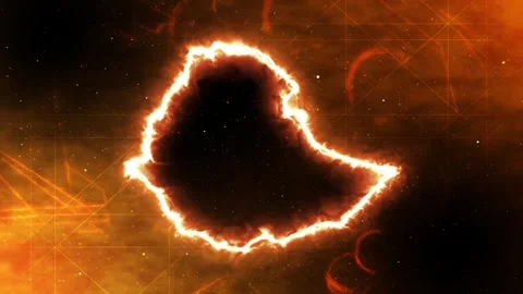 Ethiopia map meets space and cosmos Stock Footage 278463859