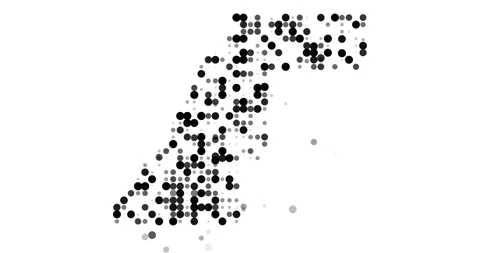 Ethiopia map silhouette from floating particles Stock Footage 314552455